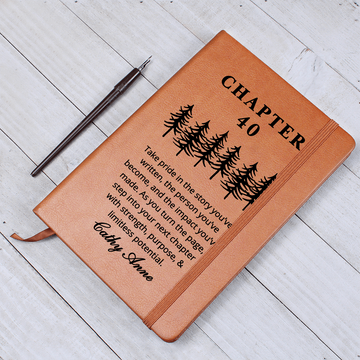 Forty Birthday Gift Best Friend Personalized Name Journal Gift for Her Bookish 40th Birthday Gift For Book Lovers, Fortieth Guestbook Tree