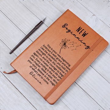 Personalized New Beginnings Gift, New Chapter Dandelion Gifts for Women, Retirement gift, New job gift, Fresh start Journal, Divorce gift