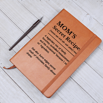 Vegan Leather Funny Recipe Gift for Mom, Blank Personalised Recipe Book, Recipe Organiser, Cooking Journal, Recipe Notebook Wife Gift