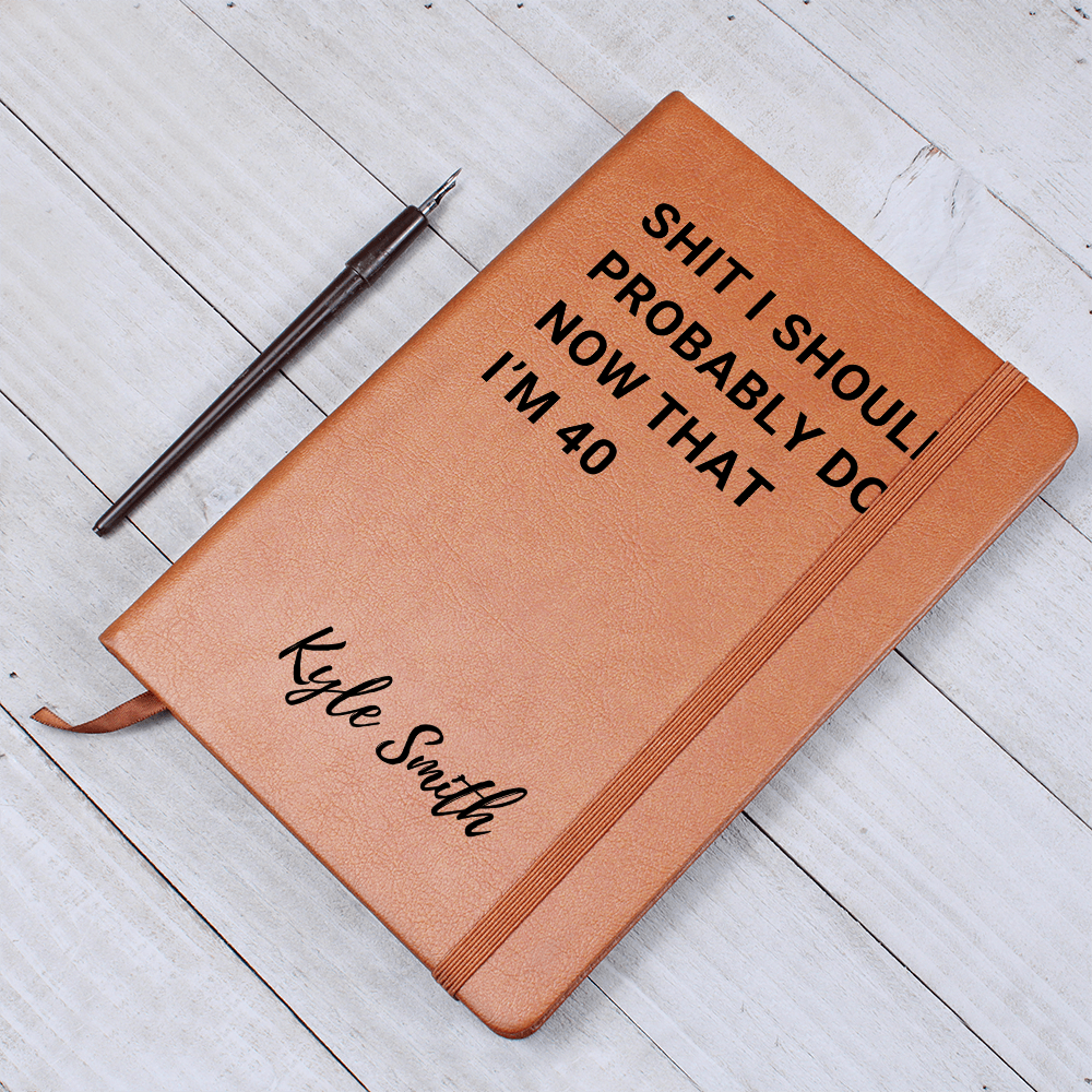 Personalized 40th Birthday Gift for Him or Her, Funny Turning Forty Notebook, Fortieth Gift Gag Gifts for Men or Women Best Friend Gift