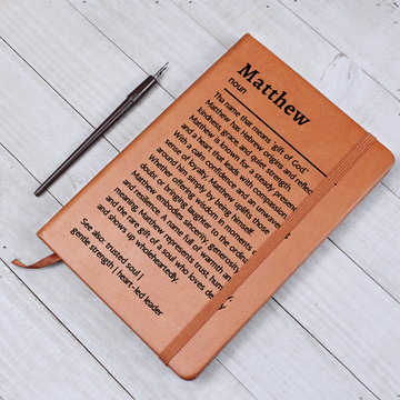 Custom Name Word or Phrase Personalized Gift Journal – Minimalist Personal Definition – Unique Christmas or Birthday Gift for Him or Her