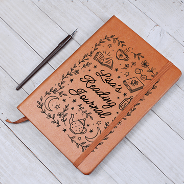 Book Lover Gift – Personalized Reading Journal | BookTok Notebook, Custom Vegan Leather Journal, Cozy Bookish Gift for Her or Teen