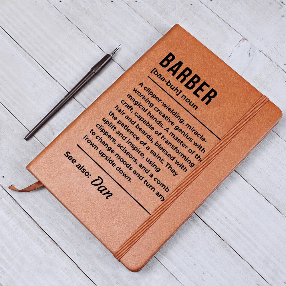 Personalized Barber Notebook | Custom Name Barber Gift, Hairdresser Gift, Barber Birthday Gift, Christmas Gift for Him Barber Shop