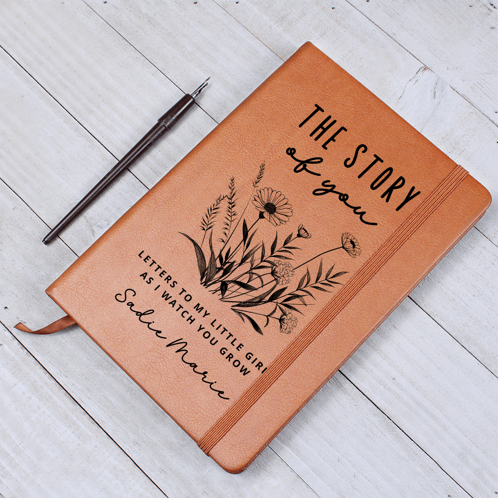 Letters to my Daughter Son Journal Baby Memory Book Personalized Leather Journal Letters to my Little Boy or Girl Baby Shower Gift Keepsake