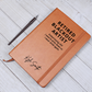 Personalized Name Sobriety Journal, Custom Vegan Leather Notebook, Recovery Gift, Sober Milestone Keepsake, Sponsor Gift