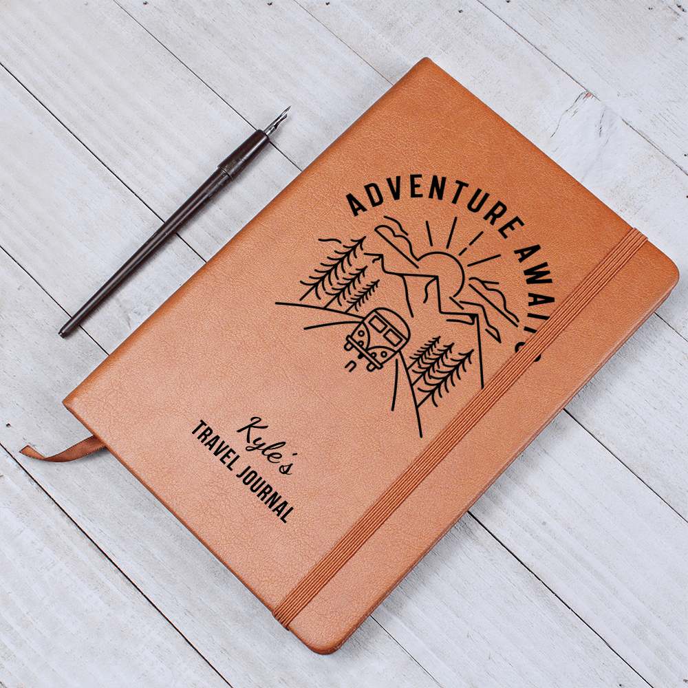 Custom Travel Journal Gift, Personalised Adventure Diary, Travel Accessories