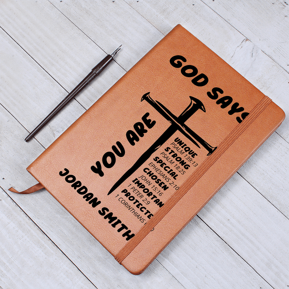 Personalized Prayer Journal For Him, Custom Bible Verse Leather Journal, Father's Day Gift, Birthday Christian Gift for Men