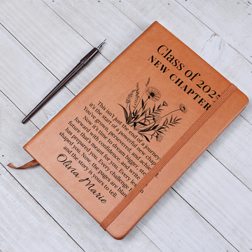 College Graduation Gift For Her, Personalized Vegan Leather Journal, Custom Notebook For Daughter, Niece, Graduation Keepsake Class Of 2025 Gift