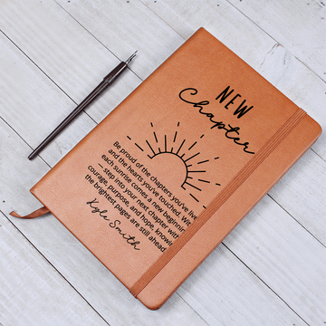Sunshine Journal, Personalized New Chapter Gift, Encouragement Notebook for Women or Men, Inspirational Birthday or Christmas Present