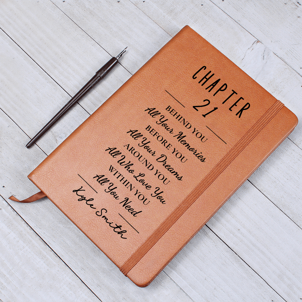 Chapter 21 Birthday Journal, Personalized 21st Birthday Gift for Women or Men, New Chapter Notebook, Milestone Keepsake, Christmas Gift