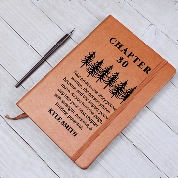 30th Birthday Gift, Chapter 30 Name Journal, 30 Years Old, Turning Thirty Notebook, 30 Years Old Gift for Her or Him, Friend Daughter Son