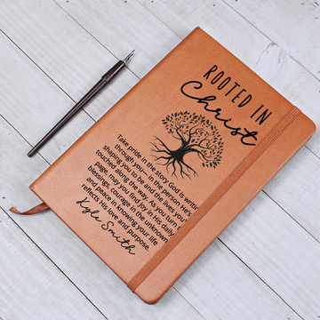 Rooted in Christ Journal – Personalized Christian Gift for Men and Women, Faith Notebook, Daily Devotional Prayer Journal, Bible Study Gift