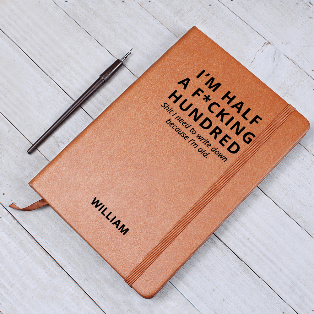 50th Birthday Gift for Men or Women Personalized Journal Fifty Funny 50th Birthday Present, 50th Fiftieth, Milestone Funny Rude Gift