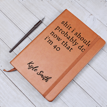Personalized 40th Birthday Gift for Men Women Custom Journal Funny Turning Forty Notebook, Fortieth Gift for Him Her
