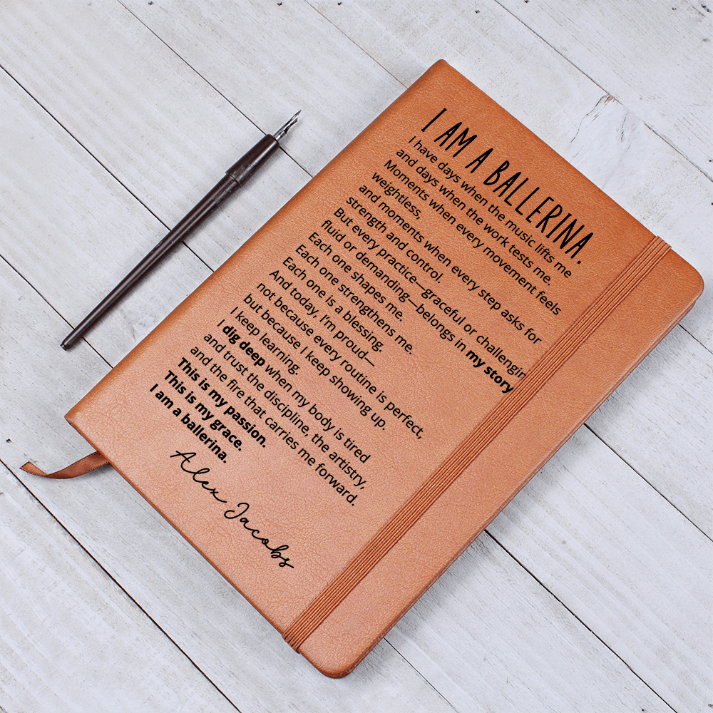 Custom Dancer Journal | Personalized Name Ballerina Gifts