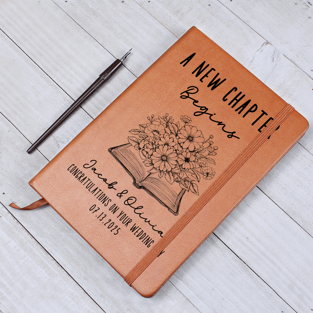 Custom Wedding Journal for Bride and Groom | Personalized Guest Book | Bridal Shower Gift | Love Story Keepsake Notebook