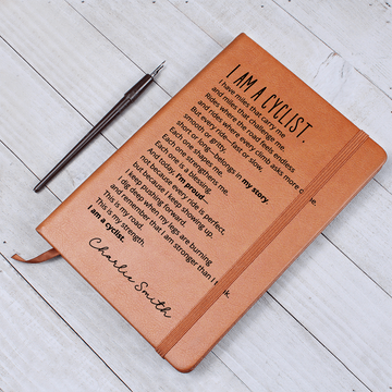 Personalized Biker Gift | Custom Name Notebook Ride Tracker for Cyclists