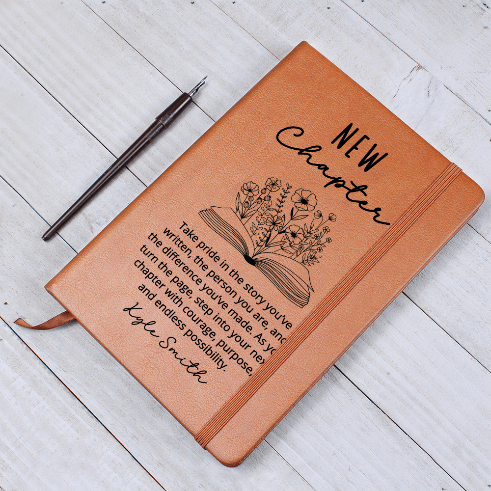 New Chapter Journal with Positive Quote, Retirement Gift New Beginnings Gift for Fresh Start, New Job, Moving on to the Next Chapter, Emigrating