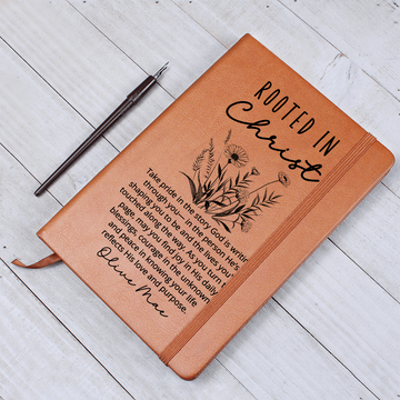 Rooted in Christ Journal – Personalized Christian Gift for Women, Faith Notebook, Daily Devotional Prayer Journal, Bible Study Gift