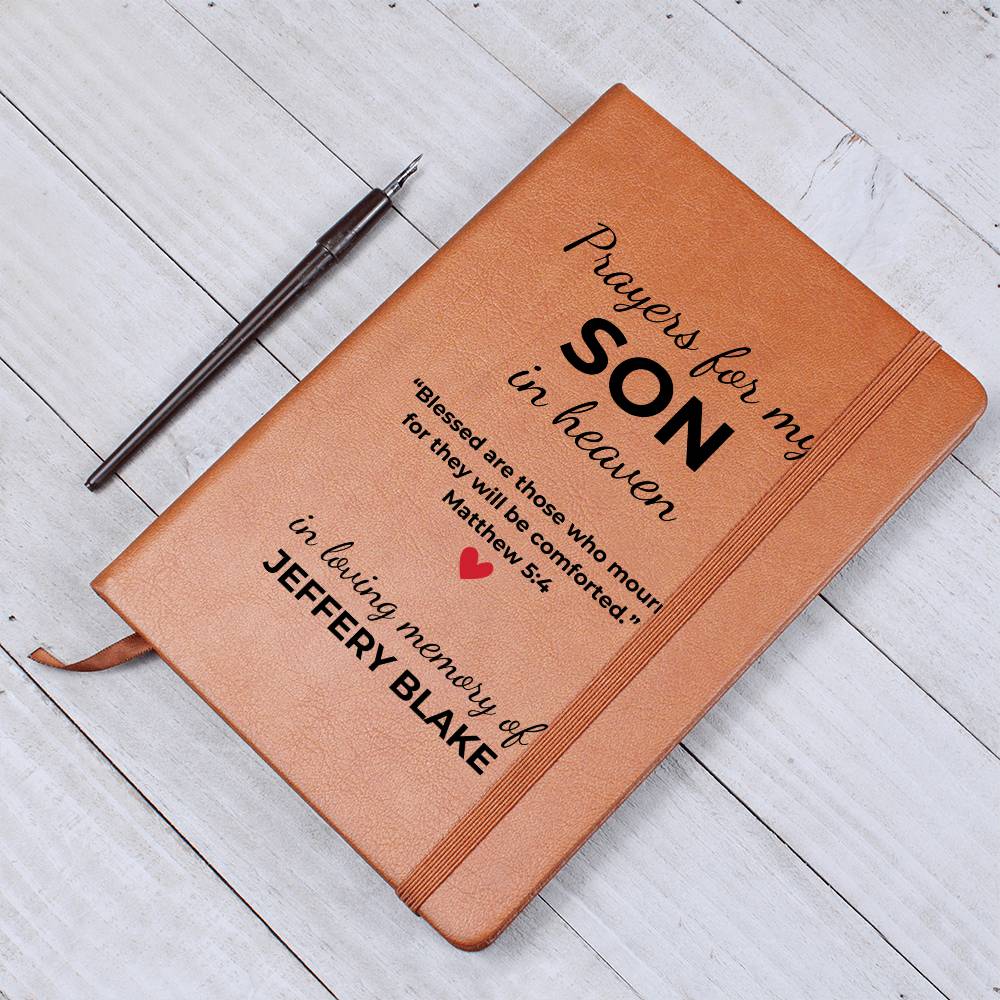 Lost of Son Sympathy Gift Letters to my Son in Heaven Grief Journal Personalized Loss of Child Son Remembrance Memorial Grieving Friend Gift