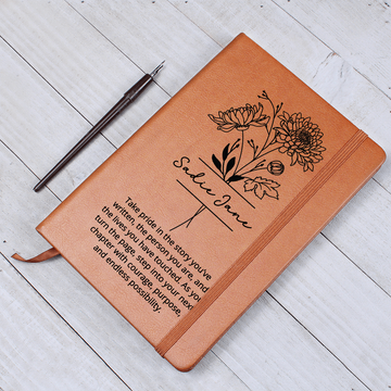 Personalized Name and Birthflower Journal Milestone Birthday Gift for Her | Birth Flower Gifts for Women