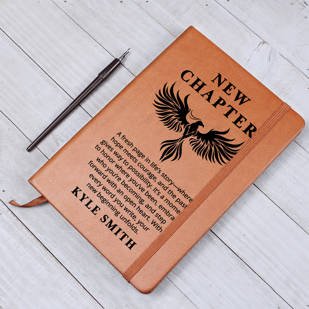 Personalized Sobriety Journal | Custom Name New Chapter Notebook | Addiction Recovery Gift | Sober Anniversary Encouragement Gift