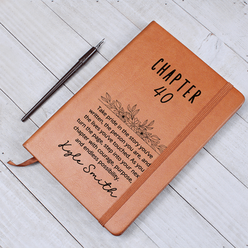 Forty Birthday Gift Best Friend, Personalized Name Journal, Milestone Birthday Gift, Friend Birthday, 40th Birthday, New Chapter Journal