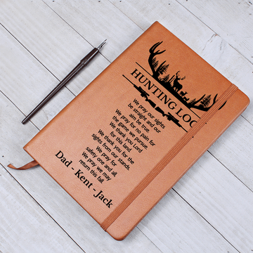 Personalized Hunting Log Book with Hunting Prayer | Custom Hunting Journal | Christmas Gift for Hunter