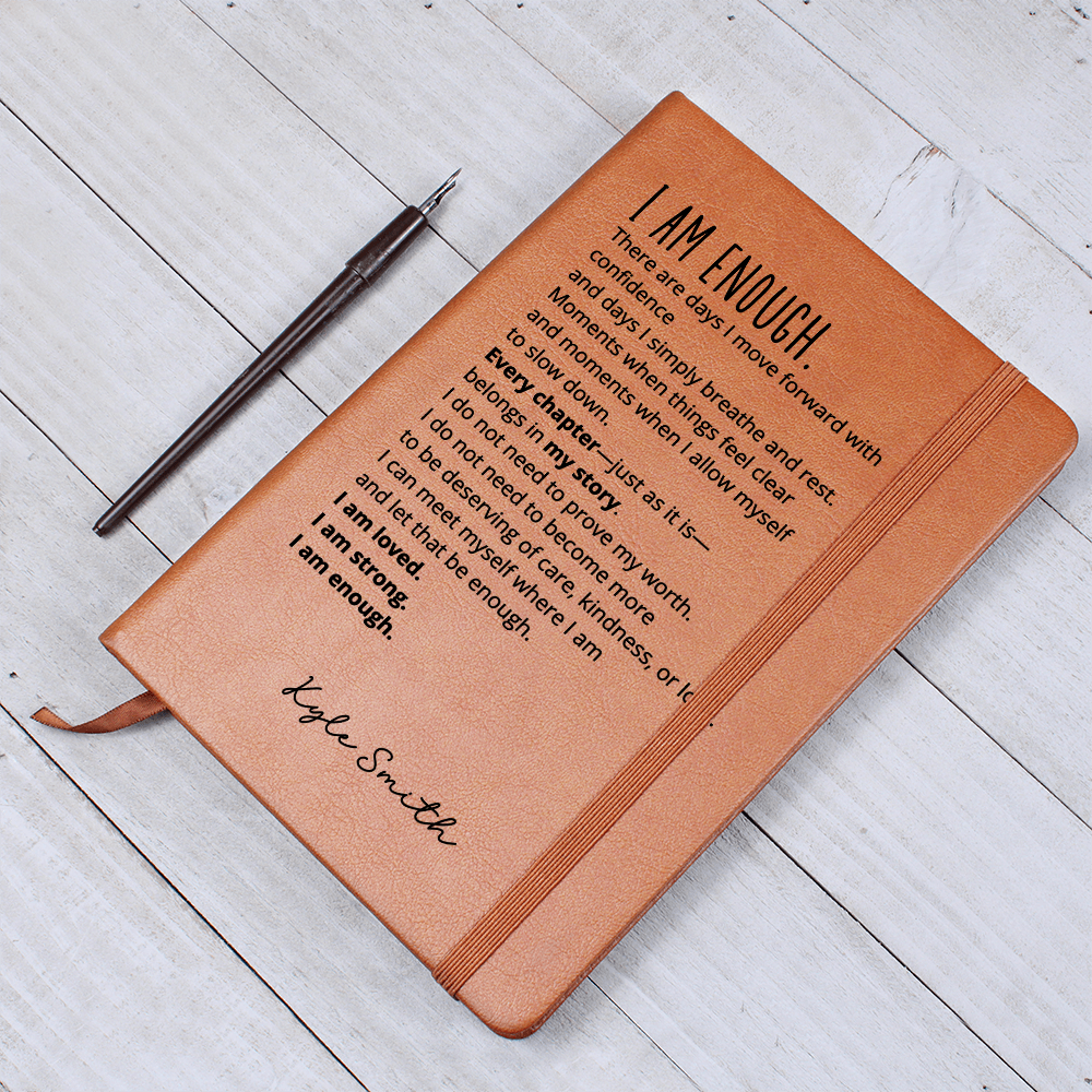 Personalized Name Journal - I Am Enough Affirmation Gifts