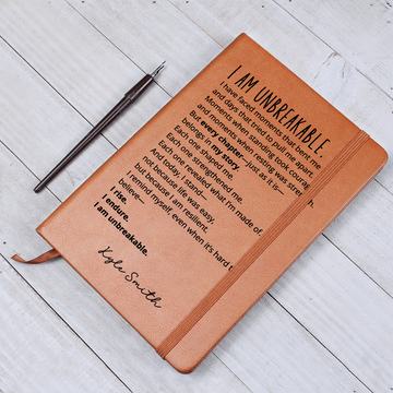 Personalized Name Affirmation Journal - I Am Unbreakable Resilience Gift - Strength for Tough Times