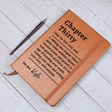 Chapter Thirty Birthday Journal Personalized, 30th Birthday Gift for Her, Custom Milestone Gift, Turning 30 Present