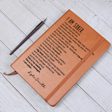 Personalized Sober Journal | Custom Name Notebook Sobriety Gift