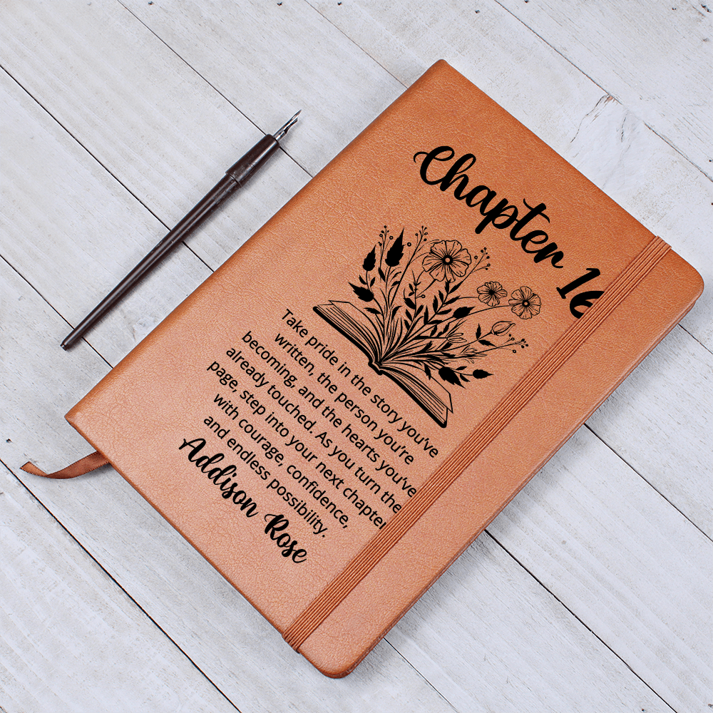16th Birthday Gift For Girl, Personalized Sweet Sixteen Journal, Custom Leather Notebook, Unique Teen Girl Gift, 16th Birthday Present