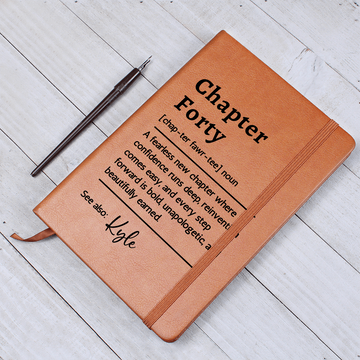 Personalized Any Age Journal, Custom Definition gift 40th Birthday Gift for Him or Her Chapter 40 Coworker, Friend, Mentor Gift for Leader