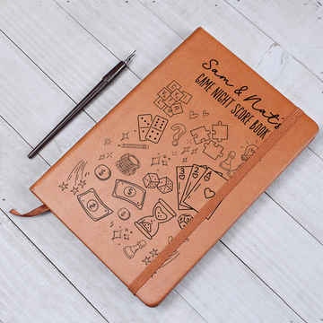 Custom Family Game Night Gifts Personalized Vegan Leather Score Book Families Board Game Lover Christmas Gift Gaming Couples Fun Gamenight