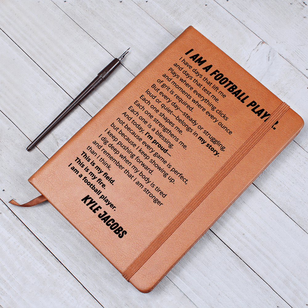 Personalized Football Player Gift | Custom Name Notebook