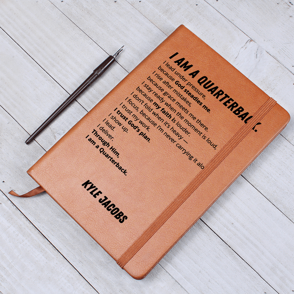 Personalized Quarterback Gift | Christian Football Player Faith Journal
