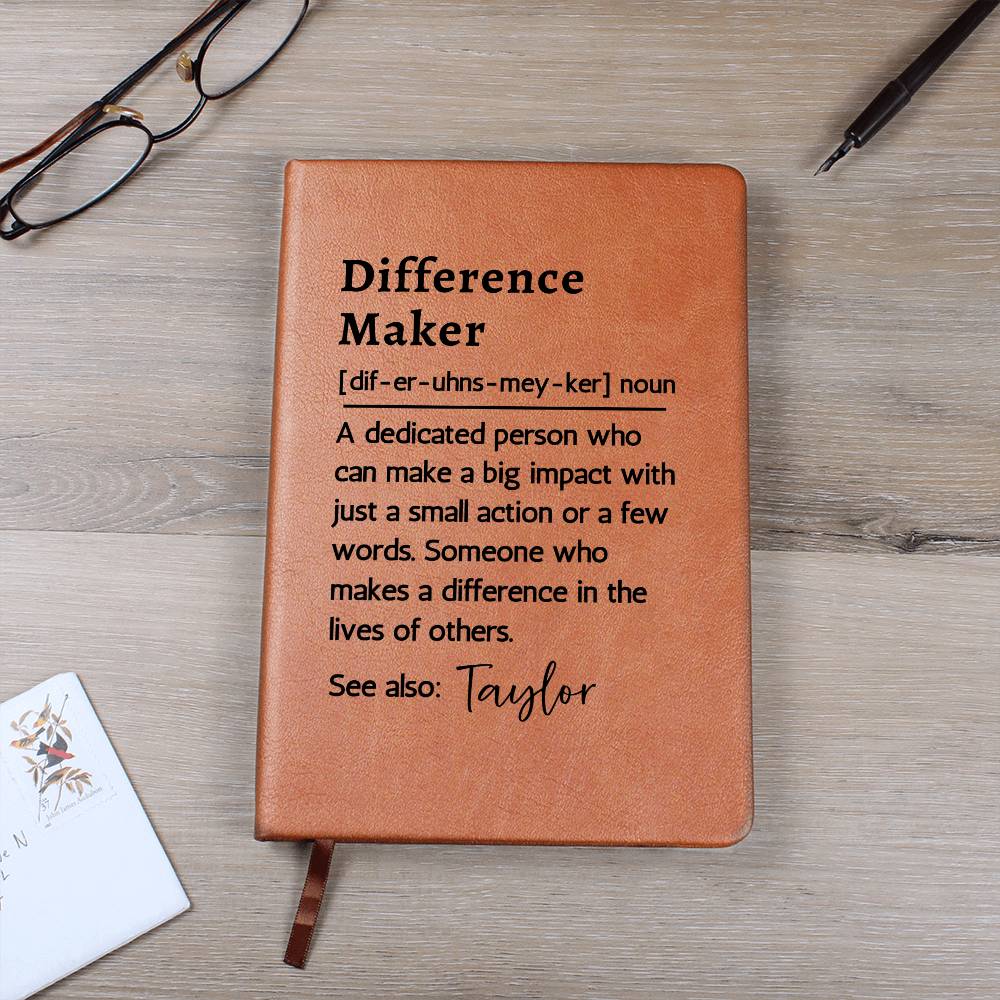 Difference Maker Journal Personalized With Name