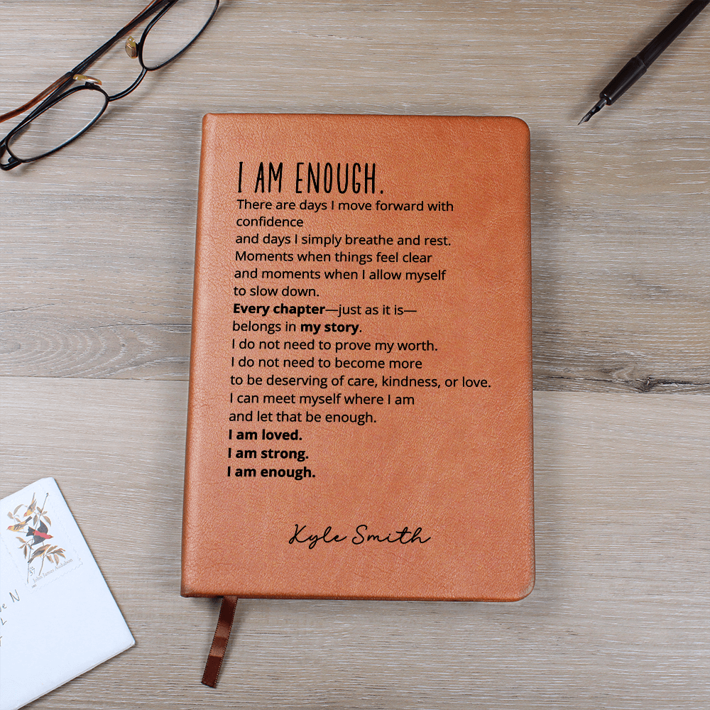 Personalized Name Journal - I Am Enough Affirmation Gifts