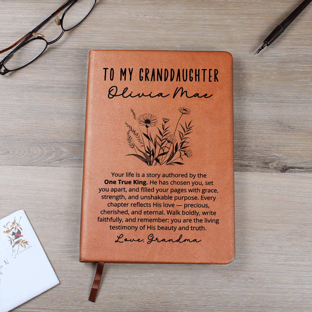 Personalized Christian Journal for Women, Custom Faith-Based Gift with Name, Daughter of the King, Religious Inspirational Notebook for Ladies Girls