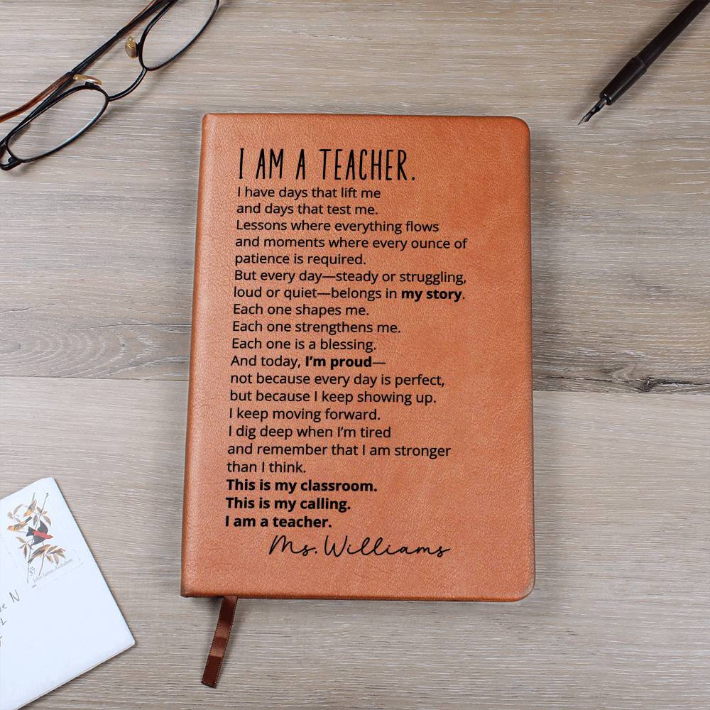 Personalized Journal Teacher Gifts for Her or Him Appreciation Gift from Student
