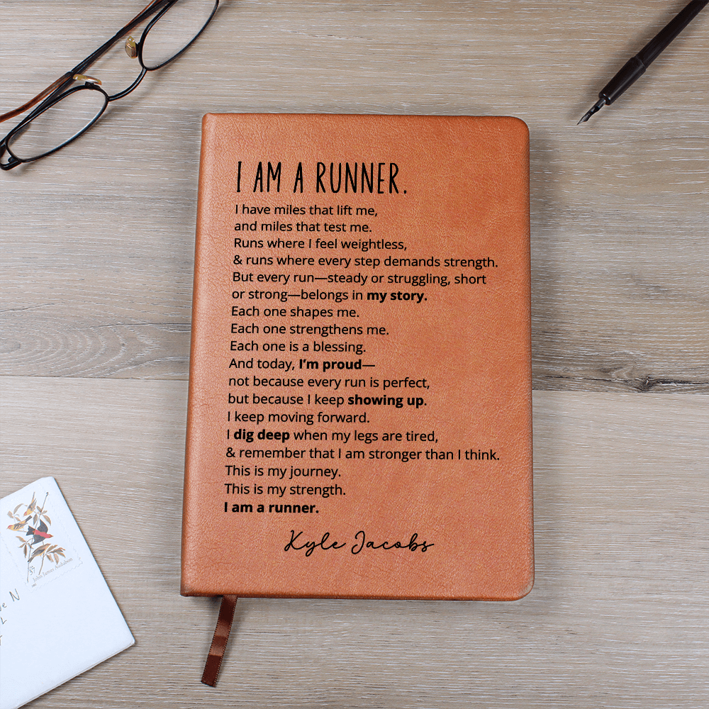 Personalised Marathon Journal - Motivational Running Gift for Him or Her