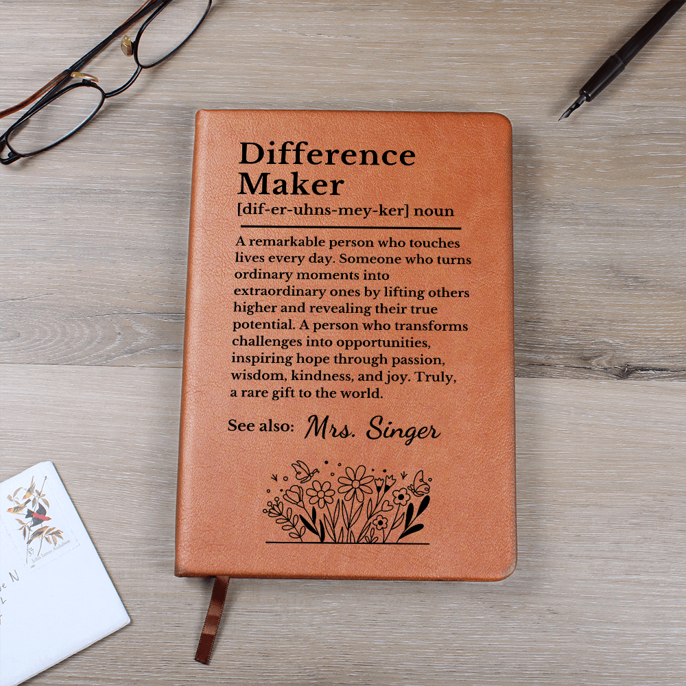 Difference Maker Vegan Leather Journal: Mentor Gift