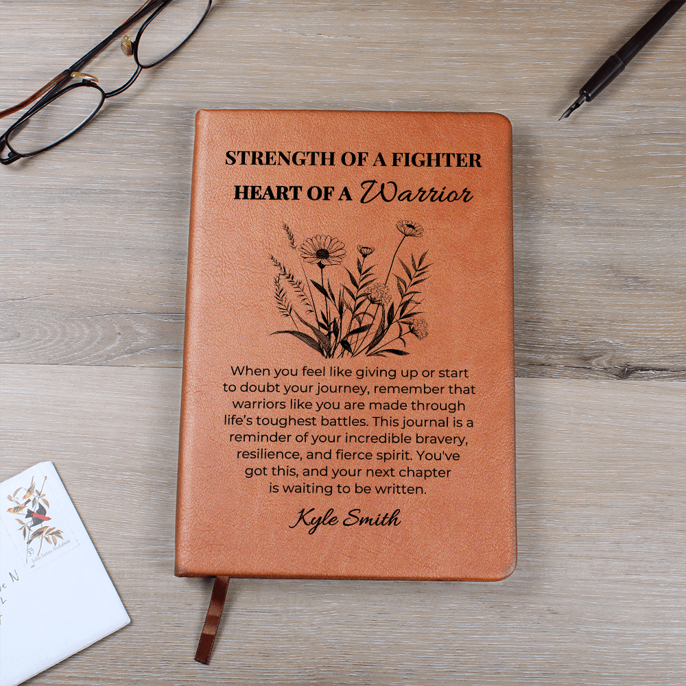 Personalized Vegan Leather Journal, Custom Name Notebook, Mental Health Recovery Gift, Encouragement Gifts, Christmas Gift Idea