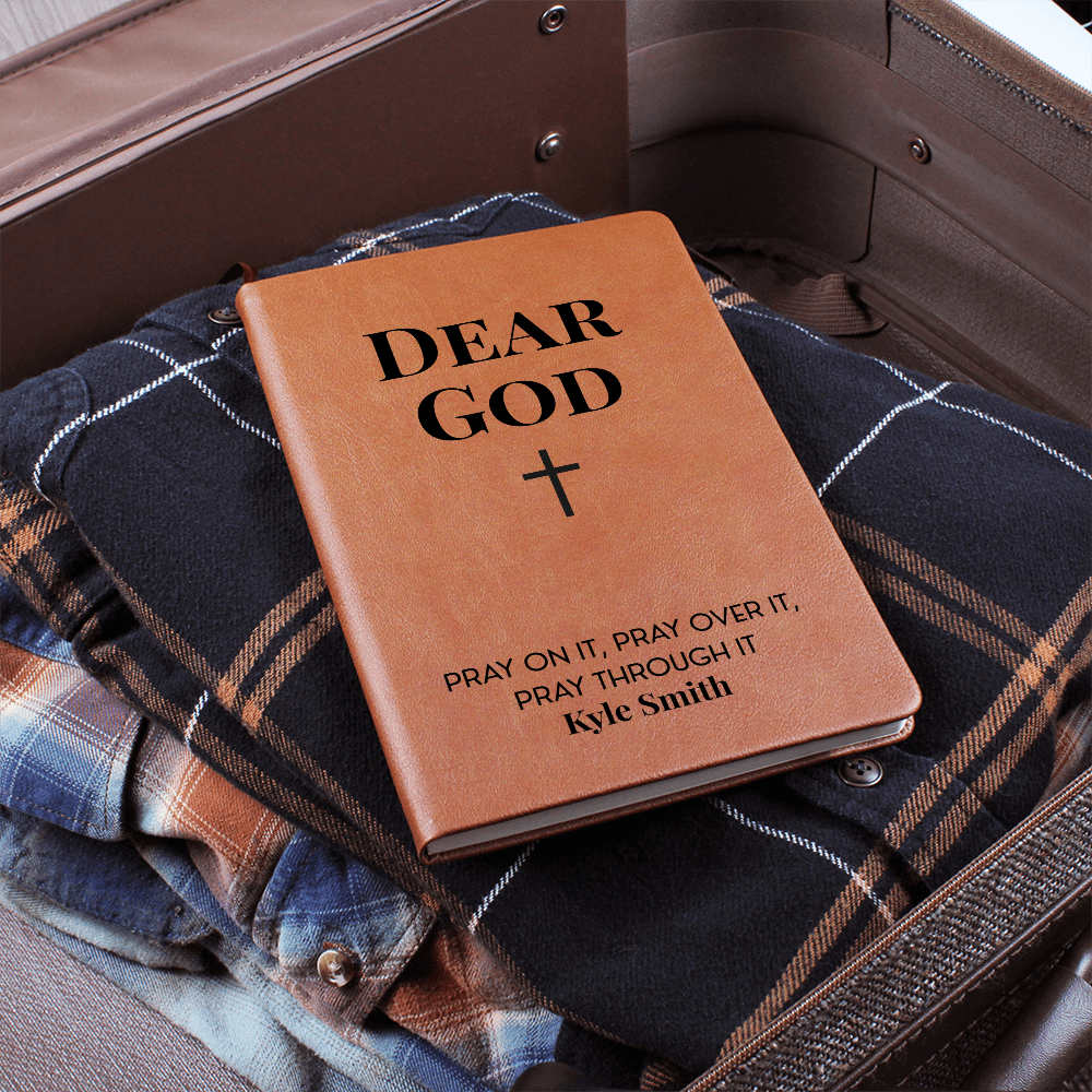 Dear God Personalized Prayer Journal Custom Prayer Notebook Christian Gift Journal Prayer Diary Bible Study Gifts for Men Dad Gift Faith Journal