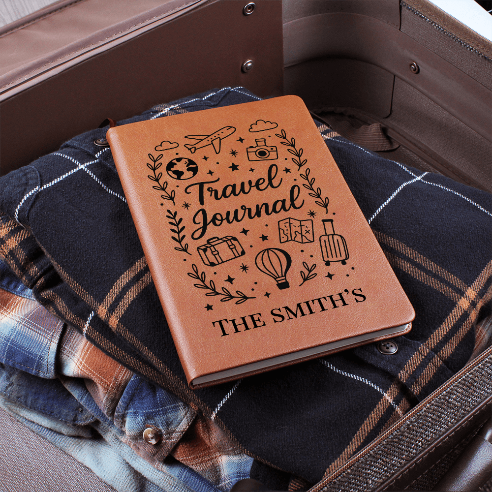 Personalized Honeymoon Journal – Custom Wedding Gift for Newlyweds | Vegan Leather Travel Notebook for Couples, Bride & Groom