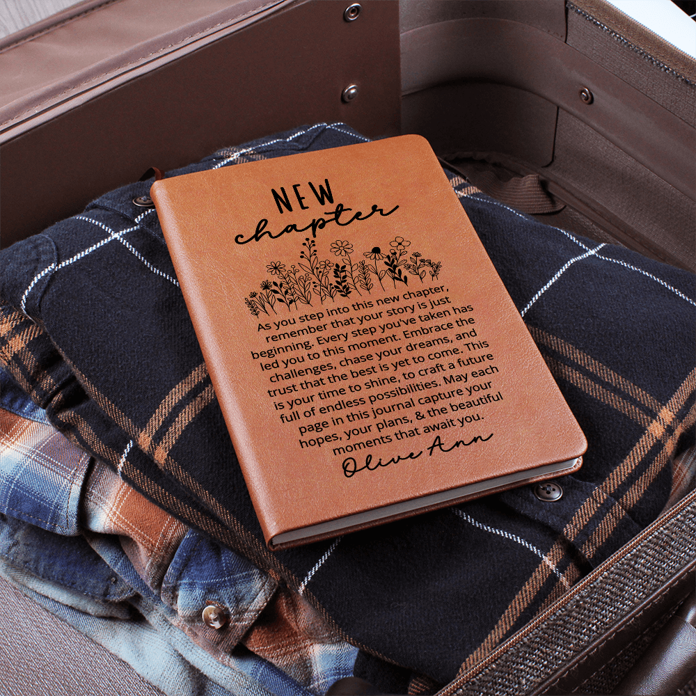 Personalized Graduation Gift For Daughter Son, Vegan Leather Journal For Daughter From Mom Dad, Custom College Graduation Gift