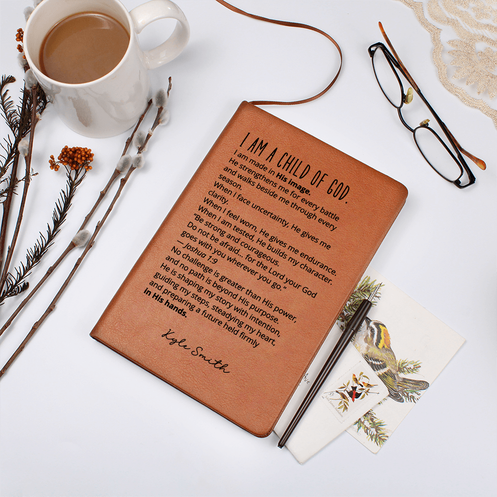 Personalized Christian Journal Joshua 1:9 Strength Gift