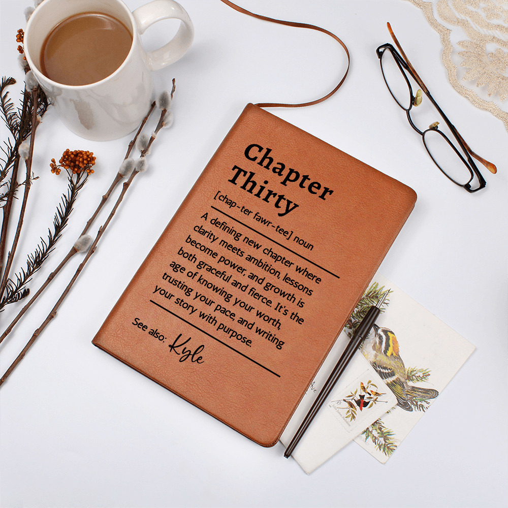 Chapter Thirty Birthday Journal Personalized, 30th Birthday Gift for Her, Custom Milestone Gift, Turning 30 Present