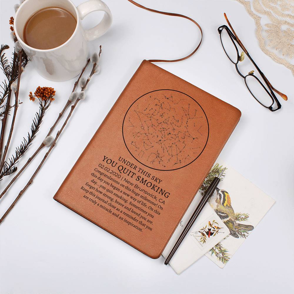 Quit Smoking Gift Ideas Custom Star Map By Date Journal